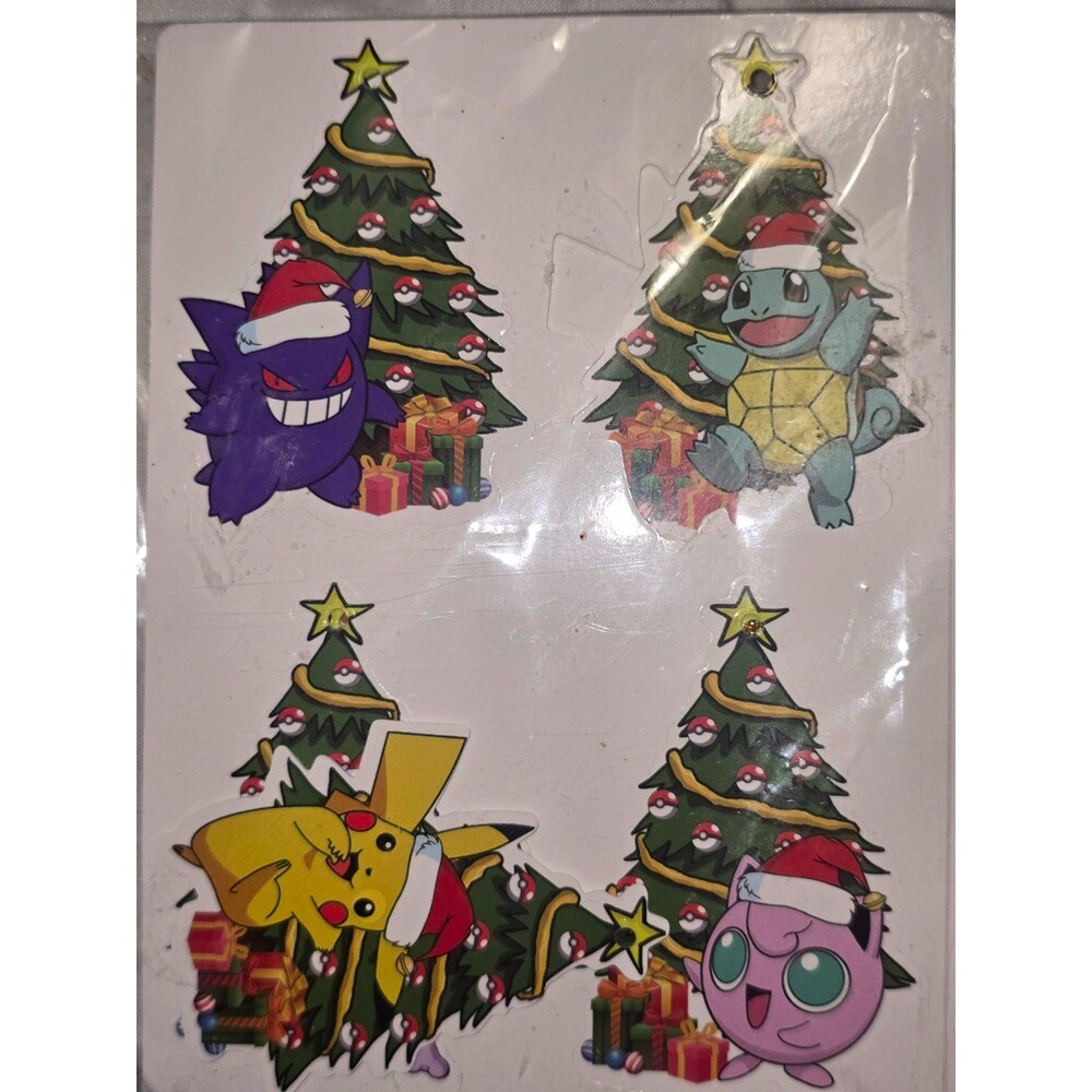 12pc Pokémon Christmas Tree  Set Glossy Plastic Multicolor Pikachu